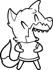 laughing fox cartoon