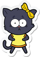 Obraz premium sticker of a cartoon cat