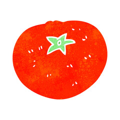 freehand retro cartoon tomato