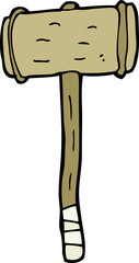 cartoon wooden hammer
