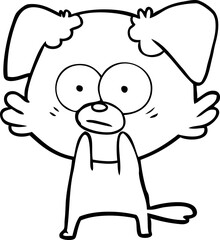 nervous dog cartoon