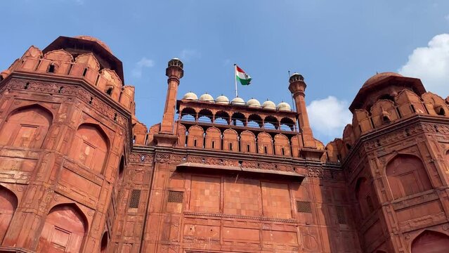 Red Fort also known as Lal Qila is located in New Delhi, India, UNESCO World Heritage Sites