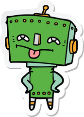 sticker of a cartoon robot