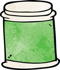 cartoon doodle vitamin pots