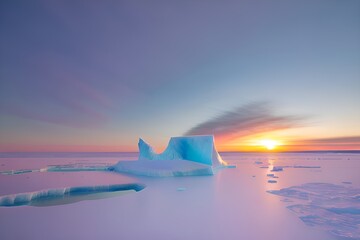 iceberg and Sunset 