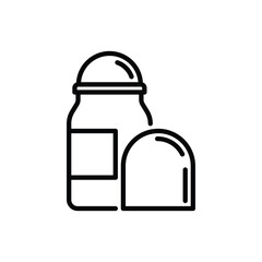 Deodorant thin line icon. Personal hygiene care. Modern vector illustration.