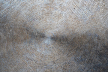 Brushed and scratched stainless steel abstract background. Top view, macro shot, no people
