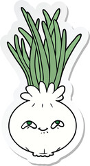 sticker of a cartoon onion