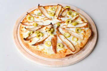 Delicious mixed pizza with rich content. Menu concept of choice and diversity. Karisik pizza