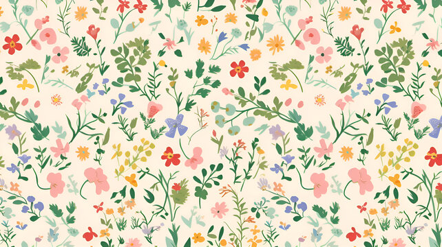 Flowers and Plants Wallpaper Background | Generative AI