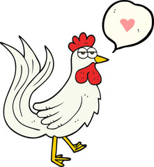 freehand drawn speech bubble cartoon cock