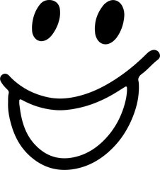 Hand Drawn Smiling Face Vector