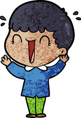 Fototapeta premium laughing cartoon man