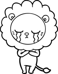 crying cartoon lion