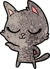 calm cartoon cat