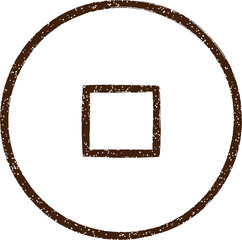 Stop Symbol Charcoal Drawing