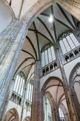Interior of Domkerk in Utrerch in the Netherlands