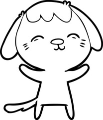 happy cartoon dog