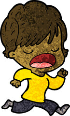 cartoon woman talking