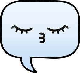 gradient shaded cartoon of a speech bubble