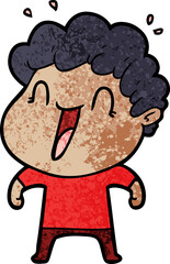 cartoon happy man