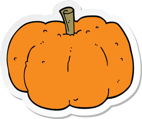 sticker of a cartoon pumpkin