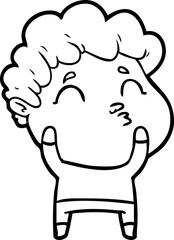 Fototapeta premium cartoon man pouting