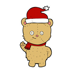 cartoon christmas teddy bear