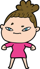 cartoon woman