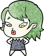 cute cartoon vampire girl