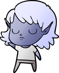 cartoon elf girl