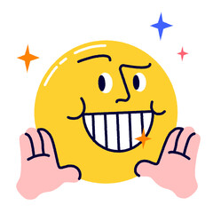 Grinning face