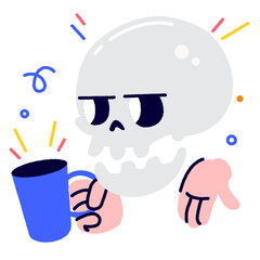 Skull needs coffee
