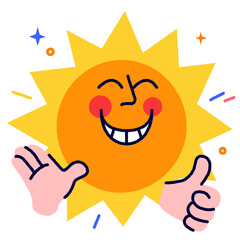 Sun thumbs up