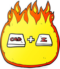 freehand drawn cartoon command Z function