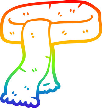 recommend clip art: rainbow gradient line drawing of a cartoon scarf