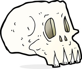 cartoon spooky skull