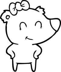 female bear cartoon
