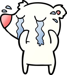 sad little polar bear cartoon