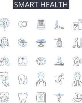 Smart health line icons collection. Baby, Delivery, Birth, Labor, Newborn, Motherhood, Pediatrician vector and linear illustration. Nursery,Obstetrics,Postpartum outline signs set