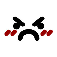 annoyed emoticon face icon