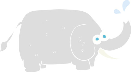flat color illustration of elephant