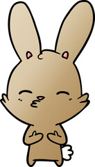 Obraz premium curious bunny cartoon