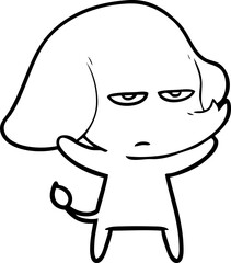 annoyed cartoon elephant