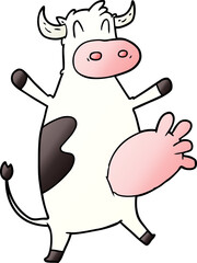 cartoon cow swinging udder