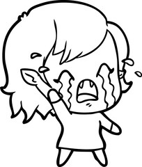 cartoon crying vampire girl