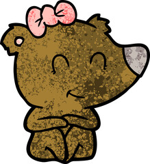 female bear cartoon