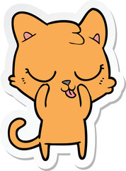 sticker of a cartoon cat