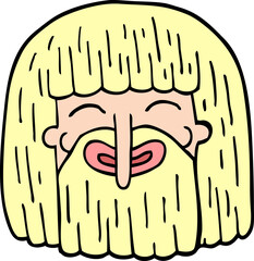 cartoon doodle bearded man