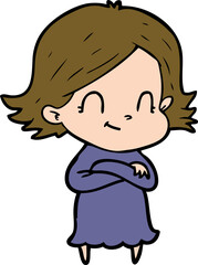 cartoon friendly girl